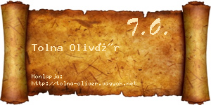 Tolna Olivér névjegykártya