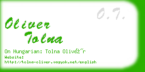 oliver tolna business card